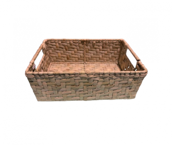 Caja Tejida de Mimbre con asa 18x25 cm